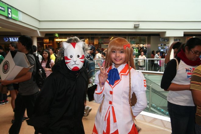 anime otaku ozine fest cosplay megamall manila Philippines event animax cosplay costume anbu mask cloak kunai wig naruto konoha ninja xtian mack shinobi japan anime