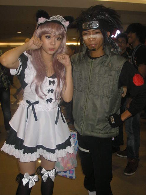 Cosplay Kotetsu Hagane Naruto nekomimi cat ear maid