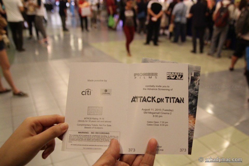 Attack On Titan Shingeki No Kyojin Live Action Movie Advanced Screening The Cosplay And Anime Cafe Arkadymac Com